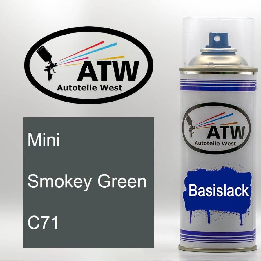 Mini, Smokey Green, C71: 400ml Sprühdose, von ATW Autoteile West.